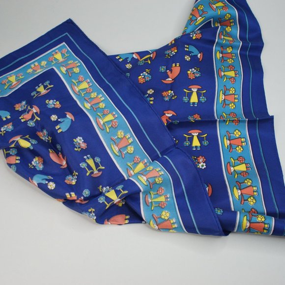 Vintage Square Scarf Handkerchief - Picture 6 of 7